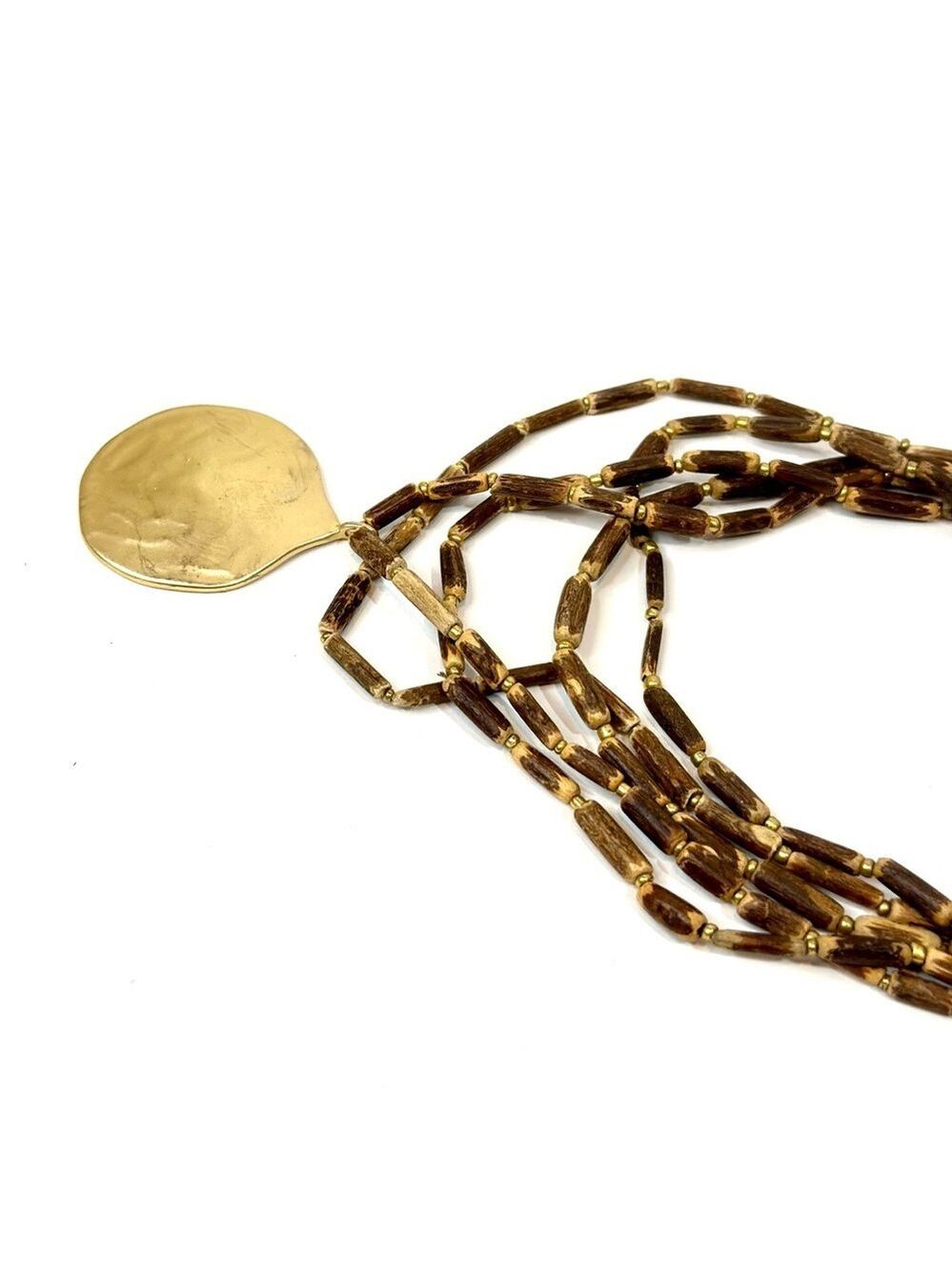 J. Jill Statement Gold Pendant Charm Necklace NWT - Picture 3 of 7